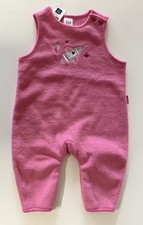 Vintage Pink Velour Baby Gap Romper Heart Rocket 1 Piece overalls 6-12 NWT New picture
