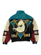 vintage 90's anaheim mighty ducks big logo Leather Jacket Mexico picture
