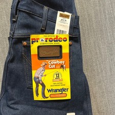 NWT Wrangler Cowboy Cut Jeans Mens 29x38 (Fits 30x38) Indigo 13MWZ Rigid picture