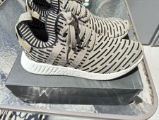 Size 11 - adidas NMD_R2 PK Primeknit Beige/Black/White BAT198 picture