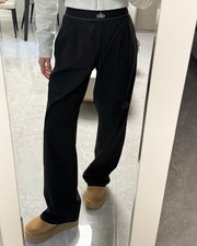 ALO Suit Up Trouser Black & Navy Women’s Relaxed Pants picture