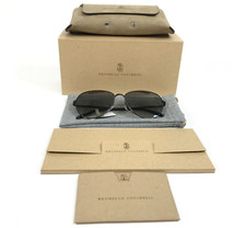 Brunello Cucinelli Sunglasses BC2001ST 50058E Gunmetal with Antracite Lenses picture