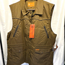 Outback Trading Co. Men’s 3XL Big & Tall Bronze Oilskin Vest Waterproof Pockets picture