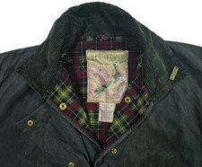 *HOT VTG Men's W.K. BACKHOUSE BARBOUR @ PARKA LINED GRAY WAXED Jacket M (*Fit L) picture