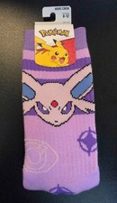 *NEW* Pokemon Espeon Crew Socks Size 8-12 picture