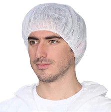 Pack of 100 Disposable Bouffant Caps Hair Nets, Salon Spa Food Service 21