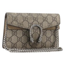 GUCCI GG Supreme Dionysus Chain Bag PVC Beige Silver 476432 Auth bs36876 picture