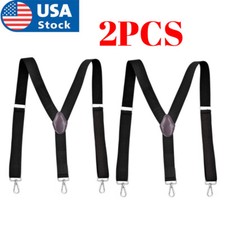 2 Pcs Adjustable Y-Back Duty Work Heavy Elastic Suspenders for Men picture