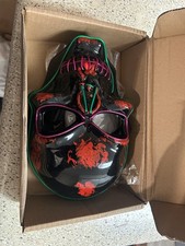 LED Light Up Scary Halloween Mask & Glowing LED Gloves for Cosplay Party 3 Modes picture