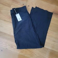 Cos 100% Silk Women's Wide Leg Dress Pants Navy Size 10 picture