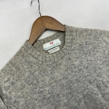 Vintage Abercrombie Fitch Sweater Men's 44 Large Gray Scotland Wool 40s 50s picture