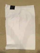 NWT Men's Alberto Cardinali White Flat Front Dress Pants Slacks ALL SIZES LENGTH picture