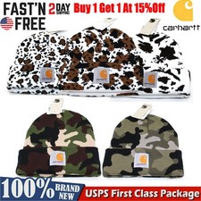 Unisex Cow Acrylic Watch Hat Beanie Winter Knit Cap Authentic Mens Lady picture