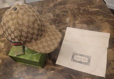 Auc Gucci Canvas GG Brown NWT Hat- Sz M picture