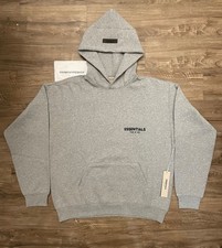 Mens, Large, grey, essentials Fear of God hoodie picture