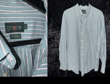 Vintage 90s 80s J Crew Oarsman Button Plaid Shirt Mens XL Cotton Stripe Normcore picture