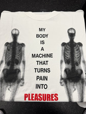 Men’s Graphic Print Crew Neck Short Sleeve White Tee XL “My Body Is A Machine” picture