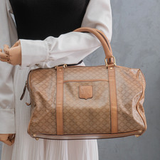 CELINE Mini Boston Hand bag Purse Macadam Beige picture