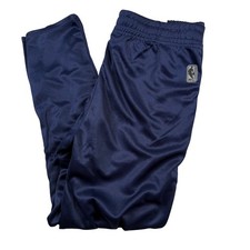 NEW NBA Freethrow Warm Up Pant Men Medium Navy Blue Zipper Pockets Ankle Zips picture