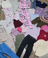 Girls 4/5 Clothes Lot 2AB Fall & Winter Clothing Bundle. Pants-- PJs-- Tops Mix. picture