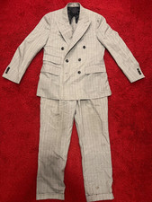 Spier & Mackay Men's Taupe Wool Double-Breasted Peak Lapel Suit 38S picture