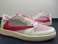 Men's Travis Scott x Jordan 1 Low OG “Tropical Pink” Sneakers IQ7604-101 picture