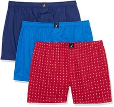 Nautica Men's Cotton Woven 3 Pack Boxers picture