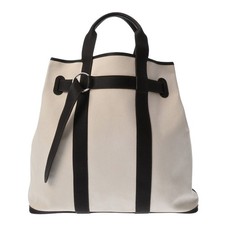 Hermès Petite Ceinture GM Tote Ecru Marron Toile H Negonda Pre-Owned picture