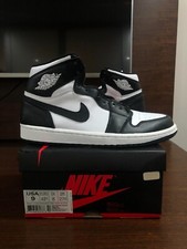 RARE FACTORY FLAW DEFECT Air Jordan 1 Retro OG (2014) High Black White- Size 9 picture