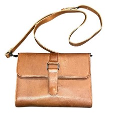 Vintage Eddie Bauer Leather Planner Organizer Crossbody | Unused 1998 Insert picture