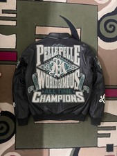 Pelle Pelle Style Leather Jacket World Famous Champions MB 1978 Studded Bomber picture