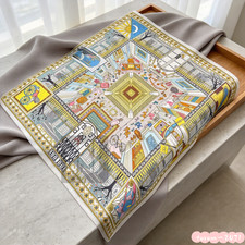 Hermès Urban architectural style print pattern Square silk scarf 35*35in picture