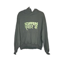 Scuffers Logo Graphic Hoodie Size M Green picture