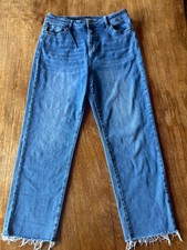 FLYING BANANA High Rise Wide Leg Raw Hem Jeans 14M Baggy Y2K Retro Denim FLB-E-2 picture