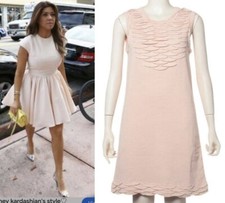4K Chanel 2015 Pink White Ruffle Party Work Dress 36 38 40 4 6 8 Vtg 15c S M L picture