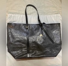 See By Chloé gray Leather embossed Andy Bisou Tote Bag w/ Brand Card Gold HW picture