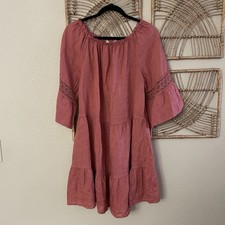 Terzo Millennio Italian Linen Antique Rose Vacation Resort Cottage Sz XL NWT B31 picture