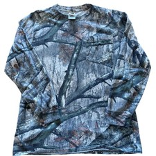 Mossy Oak Shirt Mens XL Treestand Camo Long Sleeve Hunting Outdoors picture