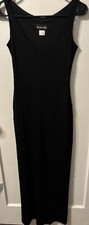 Vintage Maria Bianca Nero Small Fitted Black Sleeveless Long Dress picture