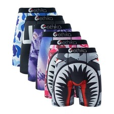 6PCS ETHIKA Men Underwear Boxers Breathable Man Swimming Underpants Plus Size picture