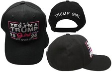 Yes, I'm A Trump Girl 2024 Get Over It Adjustable Embroidered Cap Hat PREMIUM picture