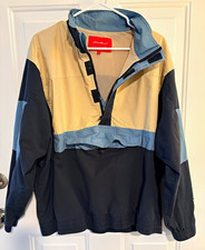 Eddie Bauer Expedition Men's L Colorblock 1/4 Zip Anorak Jacket Pockets picture