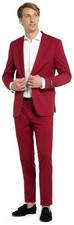 OppoSuits Daily Men's Suits Daily Bright Burgundy - Opposuits picture