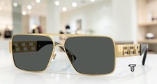 VERSACE VE2290 100287 Gold Dark Grey 61 mm Men's Sunglasses picture