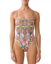 Camilla Straight Neck Double Strap One Piece Swimsuit MSRP $395 picture