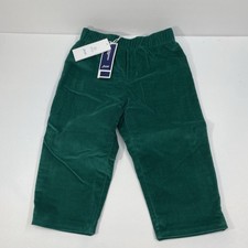 Jacadi Pants Boys 18-24 Months Green Pierre Corduroy Elastic Waist NEW $55 picture