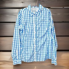 Columbia Womens Large Plaid Shirt Omni-Shade Vent Roll Tab Sleeve Outdoor Hiking picture