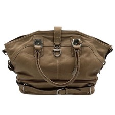 The Real McCoy Tan Leather Tote Bag picture