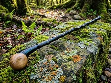 Authentic Irish Blackthorn Shillelagh Walking Stick Wooden Cane Knob Handle picture