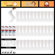 60 Pairs Men's Extra Large Cotton Crew Socks for Diabetic Neuropathy, Size 12-14 picture